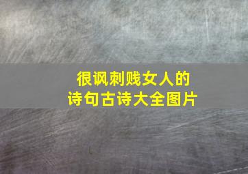 很讽刺贱女人的诗句古诗大全图片