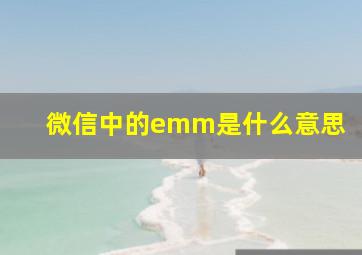 微信中的emm是什么意思