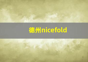 德州nicefold