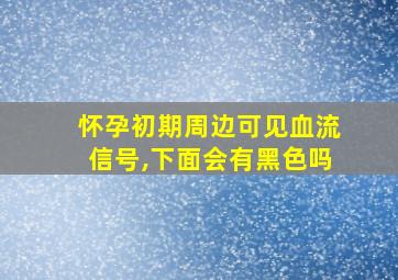 怀孕初期周边可见血流信号,下面会有黑色吗