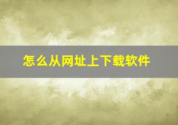 怎么从网址上下载软件