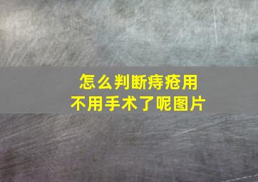 怎么判断痔疮用不用手术了呢图片