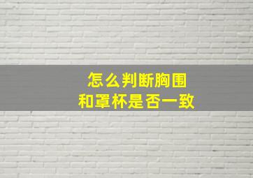 怎么判断胸围和罩杯是否一致