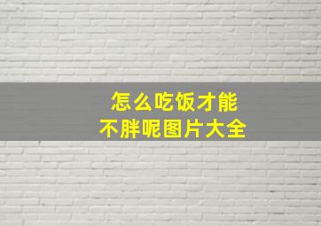 怎么吃饭才能不胖呢图片大全