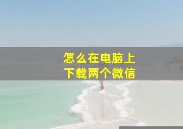 怎么在电脑上下载两个微信