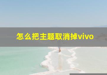 怎么把主题取消掉vivo