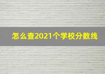 怎么查2021个学校分数线