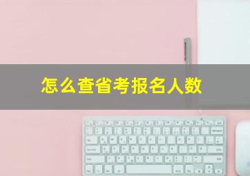 怎么查省考报名人数