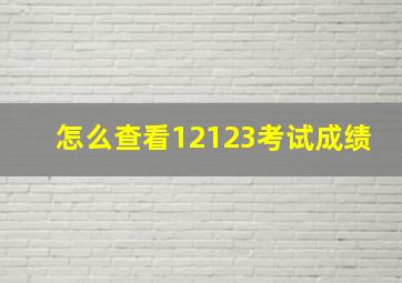 怎么查看12123考试成绩