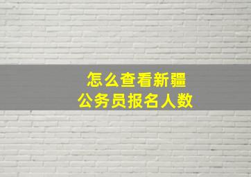 怎么查看新疆公务员报名人数