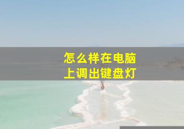 怎么样在电脑上调出键盘灯