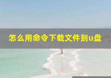 怎么用命令下载文件到u盘