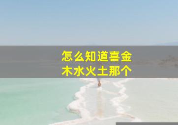 怎么知道喜金木水火土那个