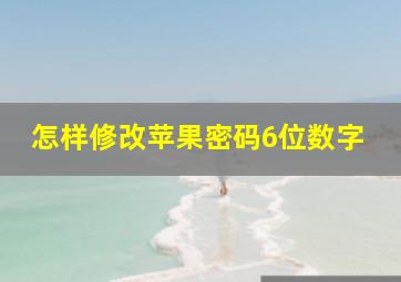 怎样修改苹果密码6位数字