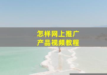 怎样网上推广产品视频教程