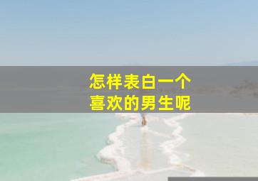 怎样表白一个喜欢的男生呢