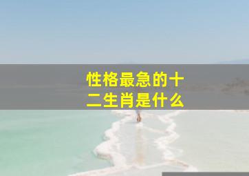 性格最急的十二生肖是什么