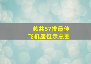 总共57排最佳飞机座位示意图