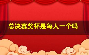 总决赛奖杯是每人一个吗