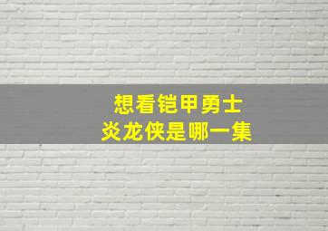 想看铠甲勇士炎龙侠是哪一集