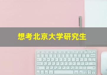 想考北京大学研究生