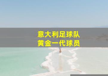 意大利足球队黄金一代球员