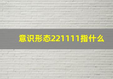 意识形态221111指什么