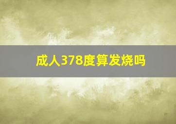 成人378度算发烧吗