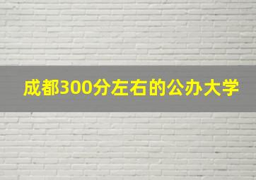 成都300分左右的公办大学