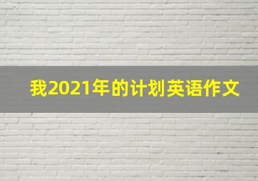 我2021年的计划英语作文