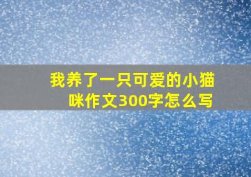 我养了一只可爱的小猫咪作文300字怎么写