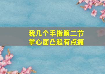 我几个手指第二节掌心面凸起有点痛