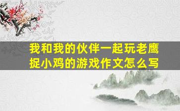 我和我的伙伴一起玩老鹰捉小鸡的游戏作文怎么写