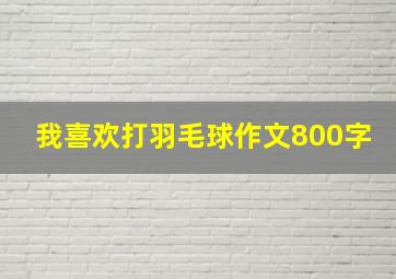 我喜欢打羽毛球作文800字