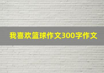 我喜欢篮球作文300字作文