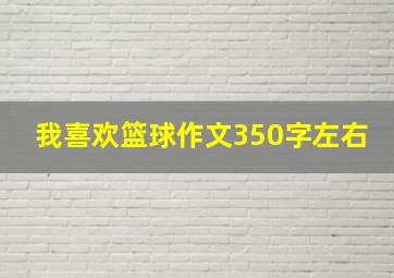 我喜欢篮球作文350字左右