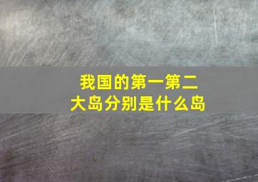 我国的第一第二大岛分别是什么岛