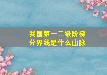 我国第一二级阶梯分界线是什么山脉