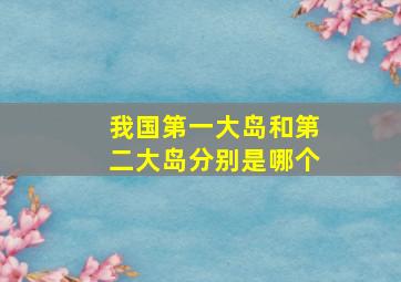 我国第一大岛和第二大岛分别是哪个