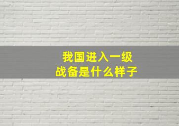 我国进入一级战备是什么样子