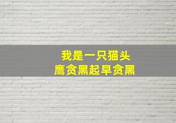 我是一只猫头鹰贪黑起早贪黑