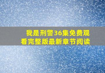 我是刑警36集免费观看完整版最新章节阅读