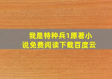 我是特种兵1原著小说免费阅读下载百度云