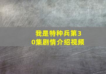 我是特种兵第30集剧情介绍视频