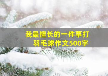 我最擅长的一件事打羽毛球作文500字