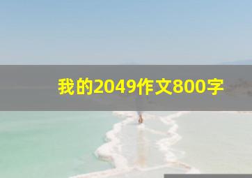 我的2049作文800字