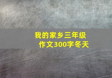 我的家乡三年级作文300字冬天