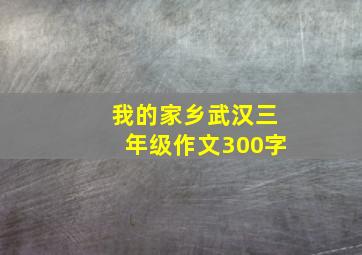 我的家乡武汉三年级作文300字