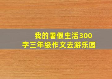 我的暑假生活300字三年级作文去游乐园