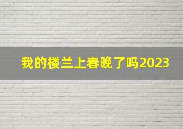 我的楼兰上春晚了吗2023